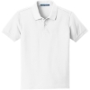 Custom Port Authority Youth Core Classic Pique Polo. White