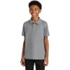 Custom Port Authority Youth Wearever Signature Pique Polo GustyGrey