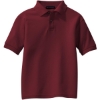Custom Port Authority Youth Silk Touch Polo. Burgundy Red