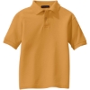 Custom Port Authority Youth Silk Touch Polo. Gold