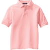 Custom Port Authority Youth Silk Touch Polo. Light Pink