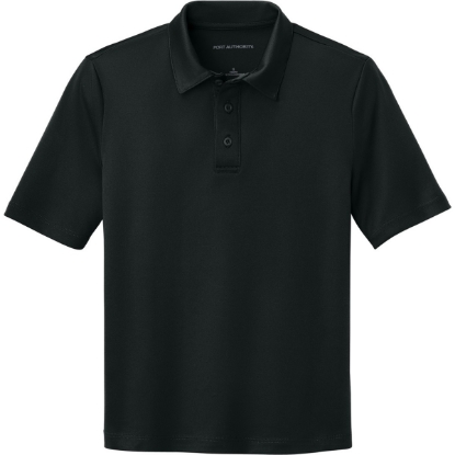 Custom Port Authority Youth Silk Touch Performance Polo. Black