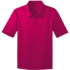 Custom Port Authority Youth Silk Touch Performance Polo. Pink Raspberry