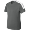 Custom Sport-Tek Youth Competitor United Crew Iron Gray/White