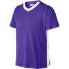 Custom Sport-Tek Youth Competitor United V-Neck Purple/White