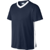 Custom Sport-Tek Youth Competitor United V-Neck True Navy Blue/White