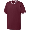 Custom Sport-Tek Youth Tough Mesh V-Neck Baseball Jersey Maroon Red/White
