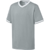 Custom Sport-Tek Youth Tough Mesh V-Neck Baseball Jersey Silver/White