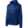 Custom Sport-Tek Youth Sport-Wick CamoHex Fleece Hooded Pullover. True Royal Blue CamoHex