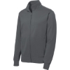Custom Sport-Tek Youth Sport-Wick Fleece Full-Zip Jacket. Dark Smk Grey