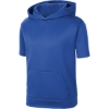 Custom Sport-Tek Youth Sport-Wick Fleece Short Sleeve Hooded Pullover. True Royal Blue