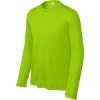 Custom Sport-Tek Youth Long Sleeve PosiCharge Competitor Tee. Lime Shock Green
