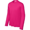 Custom Sport-Tek Youth Long Sleeve PosiCharge Competitor Tee. Pink Raspberry