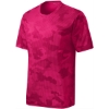 Custom Sport-Tek Youth CamoHex Tee. Pink Raspberry