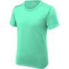 Custom Sport-Tek Youth Posi-UV Pro Tee. Bright Seafoam Green