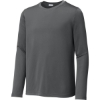 Custom Sport-Tek Youth Posi-UV Pro Long Sleeve Tee. Dark Smoke Gray