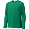 Custom Sport-Tek Youth Posi-UV Pro Long Sleeve Tee. Kelly Green