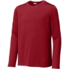 Custom Sport-Tek Youth Posi-UV Pro Long Sleeve Tee. True Red