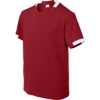Custom Sport-Tek Youth Club Short Sleeve Crew Deep Red/White