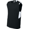 Custom Sport-Tek Youth Club Sleeveless V-Neck Black/White