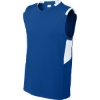 Custom Sport-Tek Youth Club Sleeveless V-Neck True Royal Blue/White