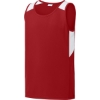 Custom Sport-Tek Youth Club Track Tank Deep Red/White