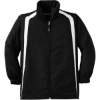 Custom Sport-Tek Youth Colorblock Raglan Jacket. Black/White
