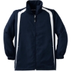Custom Sport-Tek Youth Colorblock Raglan Jacket. True Navy Blue/White