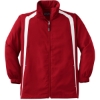 Custom Sport-Tek Youth Colorblock Raglan Jacket. True Red/White
