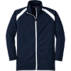 Custom Sport-Tek Youth Tricot Track Jacket. True Navy Blue/White