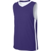 Custom Sport-Tek Youth Rival Basketball Rev Jersey Purple/White