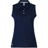 Custom Womens Ottoman Sleeveless Polo Collegiate Navy