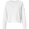 Custom Womens Beyond Side-Snap Crewneck Sweatshirt White