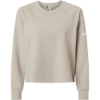 Custom Womens Beyond Side-Snap Crewneck Sweatshirt Wonder Alumina