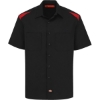 Custom Mens Short Sleeve Performance Team Shirt Black/ English Red
