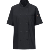 Custom Womens Mimix™ Short Sleeve Chef Coat with OilBlok Black