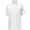 Custom Womens Mimix™ Short Sleeve Chef Coat with OilBlok White