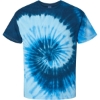 Custom Unisex Multi-Color Tie-Dyed T-Shirt Blue Ocean
