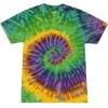 Custom Unisex Multi-Color Tie-Dyed T-Shirt Mardi Gras