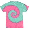 Custom Unisex Multi-Color Tie-Dyed T-Shirt Mint Fusion
