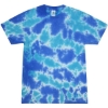 Custom Unisex Multi-Color Tie-Dyed T-Shirt Multi Blue