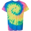Custom Unisex Multi-Color Tie-Dyed T-Shirt Neon Rainbow