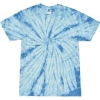 Custom Unisex Multi-Color Tie-Dyed T-Shirt Spider Baby Blue