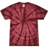 Custom Unisex Multi-Color Tie-Dyed T-Shirt Spider Burgundy