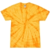 Custom Unisex Multi-Color Tie-Dyed T-Shirt Spider Gold