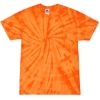 Custom Unisex Multi-Color Tie-Dyed T-Shirt Spider Orange