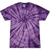 Custom Unisex Multi-Color Tie-Dyed T-Shirt Spider Purple