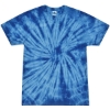 Custom Unisex Multi-Color Tie-Dyed T-Shirt Spider Royal