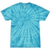 Custom Unisex Multi-Color Tie-Dyed T-Shirt Spider Turquoise