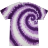 Custom Unisex Multi-Color Tie-Dyed T-Shirt Swirl Purple